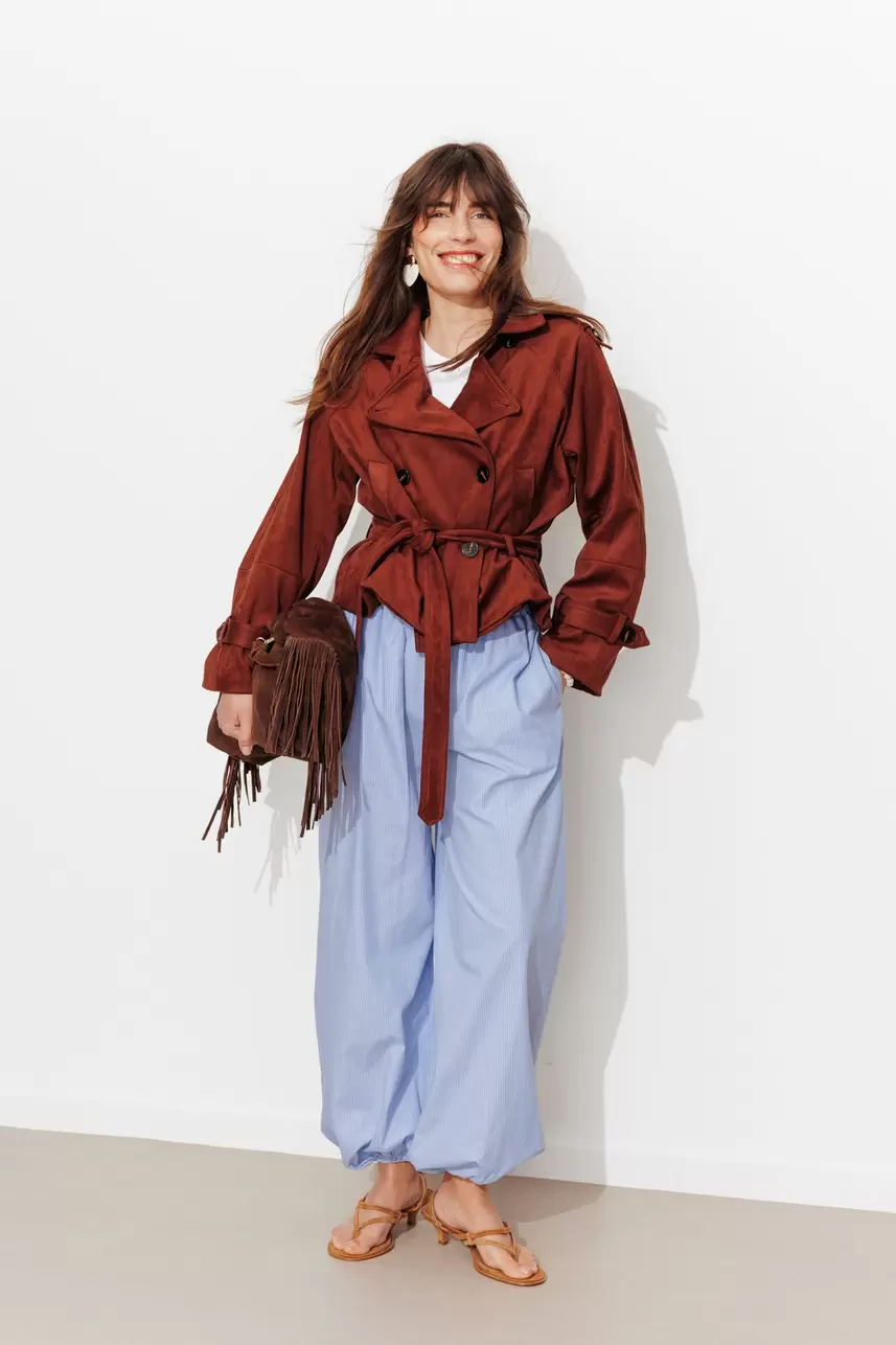 Spodnie alladynki w paski