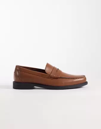 ASOS DESIGN – Jasnobrązowe loafersy penny