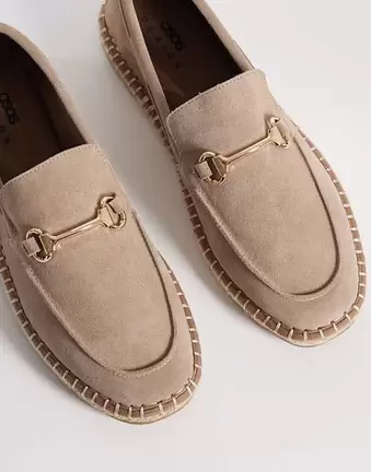 ASOS DESIGN – Jasnoszare zamszowe espadryle z wędzidełkiem