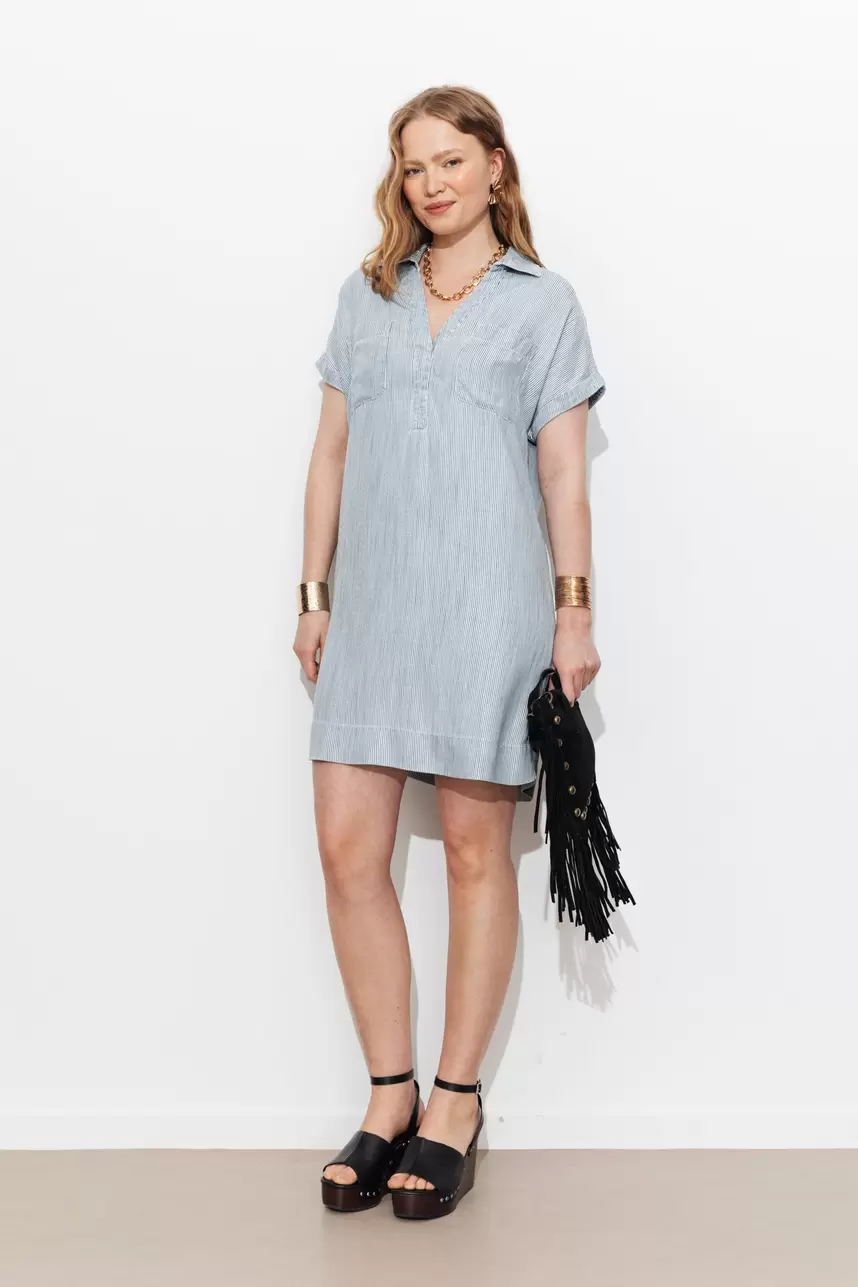 Sukienka tunika w paski