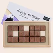 Czekoladowy Telegram Sto lat w dniu urodzin