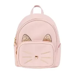 , Kot, plecak, różowy