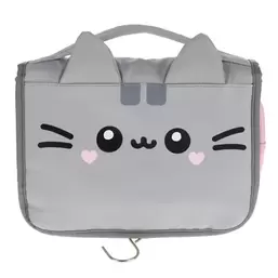 , Kot, kosmetyczka wisząca, szara