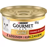 Gourmet Gold łosoś z kurczakiem w sosie 85g