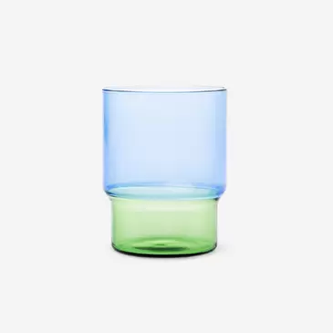 Niebiesko-zielona szklanka - 400 ml