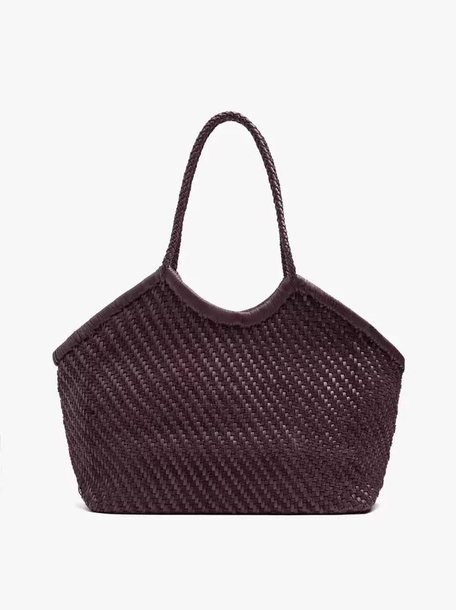 Pleciona torba shopper ze skóry