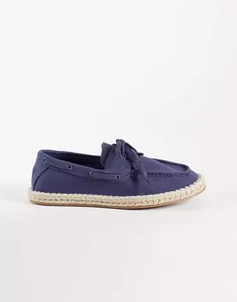ASOS DESIGN – Granatowe płócienne espadryle żeglarskie