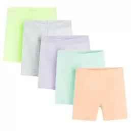 , Legginsy dziewczęce, kolarki, mix, zestaw, 5 szt.