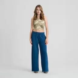 Niebieskie spodnie dresowe wide leg