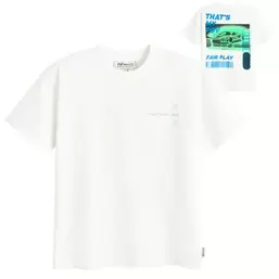T-shirt oversize z nadrukiem na plecach