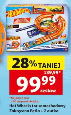 Hot Wheels - tor samochodowy Zakręcona Pętla + 2 autka