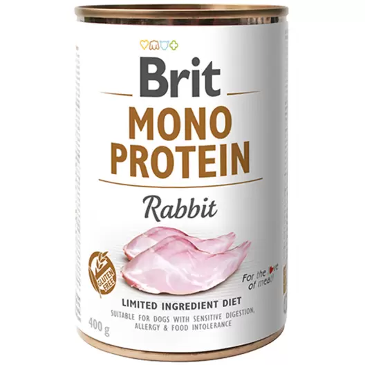 BRIT MONO PROTEIN MOKRA KARMA DLA PSA - królik
