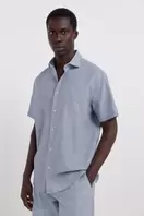 Camisa manga corta lino