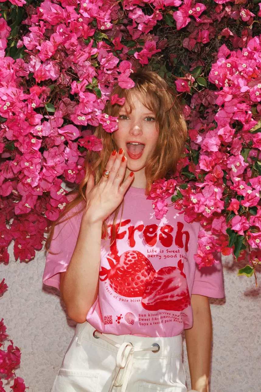 T-shirt z napisem fresh