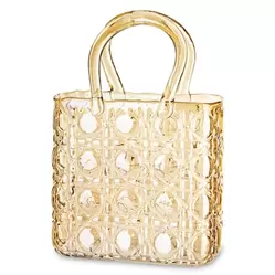 Wazon szklany 29x20x10 cm TORBA pomarańczowa