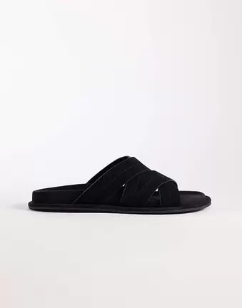 ASOS DESIGN – Czarne sandały ze skrzyżowanymi paskami
