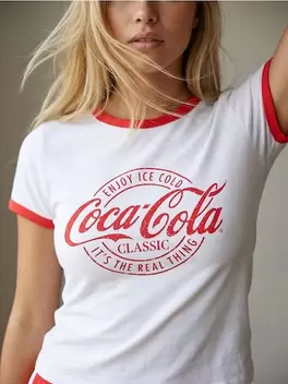 Bawełniana piżama dwuczęściowa Coca-Cola