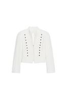 FITTED BLAZER WITH SHOULDER PADS AND BUTTONS