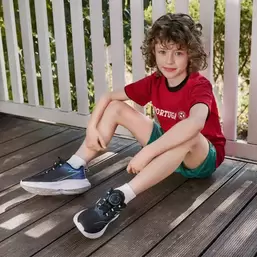 , Komplet piłkarski chłopięcy, T-shirt, Szorty, czerwono-zielony