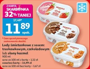 Lody śmietankowe z sosem