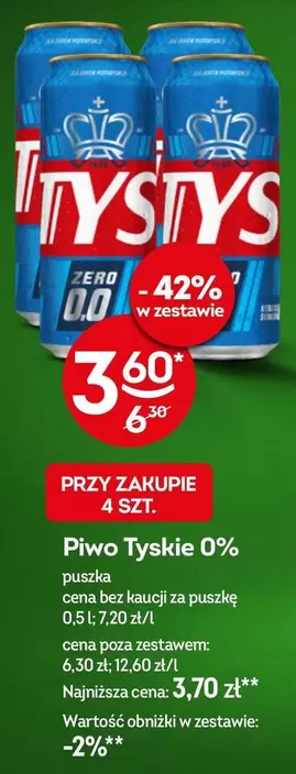 Piwo Tyskie 0%