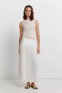 Falda midi plisada