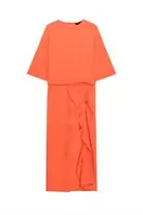 ZW COLLECTION DRAPED MIDI DRESS