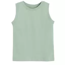 , T-shirt chłopięcy bez rękawów, zielony