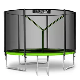 , trampolina ogrodowa z siatką zewnętrzną i drabinką, 183 cm