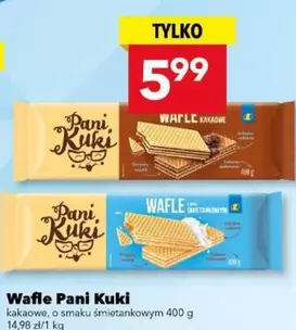 Wafle kakaowe, wafle śmietankowe