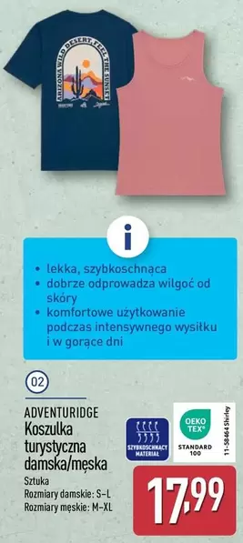 Koszulka turystyczna damska/męska