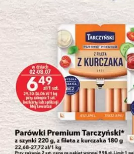 Parówki Premium z fileta z kurczaka