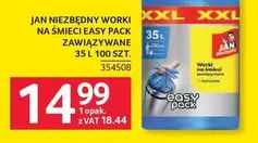 JAN NIEZBĘDNY WORKI NA ŚMIECI EASY PACK ZAWIĄZYWANE 35 L 100 SZT. 354508