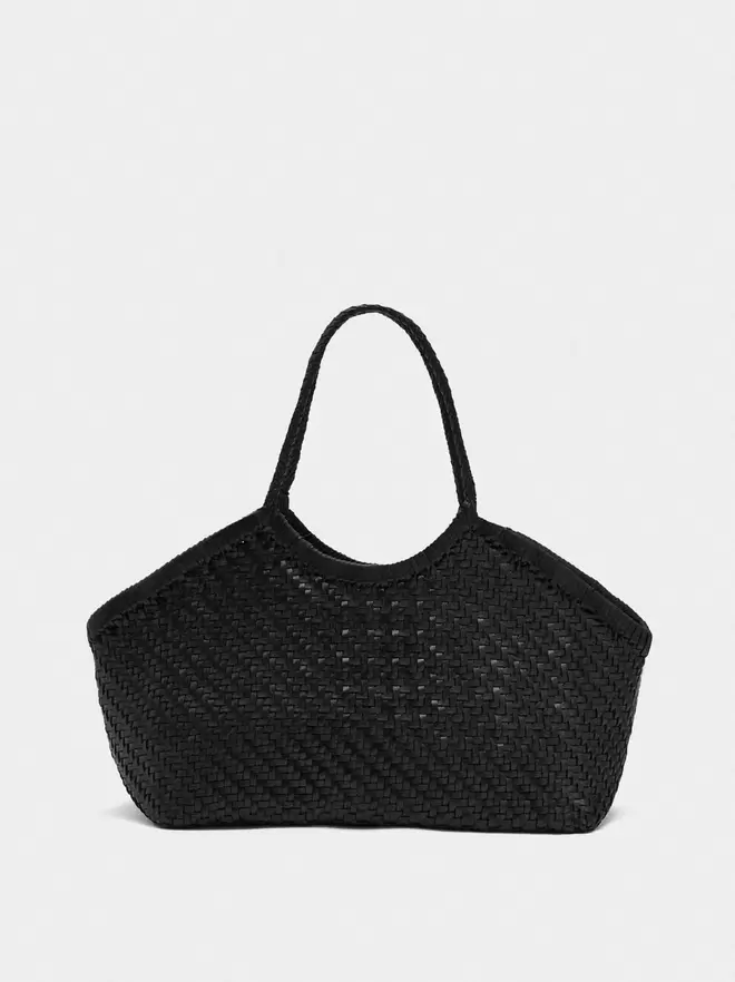 Pleciona torba shopper ze skóry