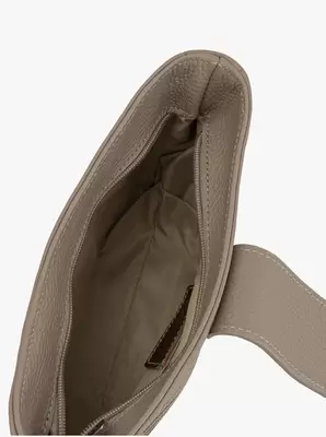 Ciemnobeżowa torebka saddle bag