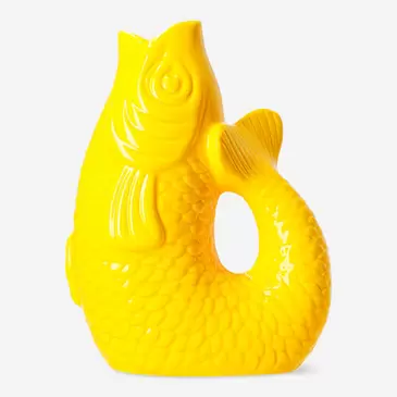 Żółty wazon rybka - 21 cm