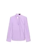 FLOWING SHOULDER-PAD BLOUSE