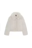 SHORT FAUX FUR COAT WITH ZIP