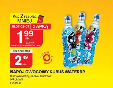 NAPÓJ OWOCOWY KUBUS WATERRR