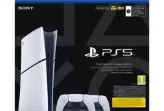 Konsola PLAYSTATION 5 Slim Digital Edition 825GB E Chassis (CFI-2100) + Dodatkowy kontroler Dualsense Biało-czarny