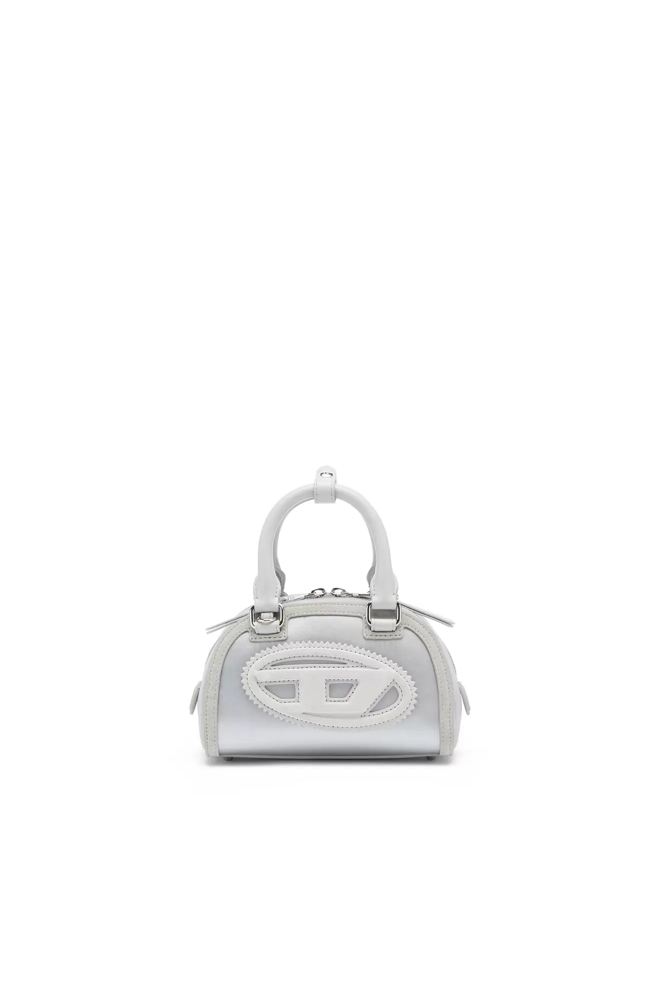 1DR Dome - Borsa bowling piccola in raso e scamosciato