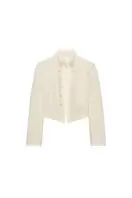 CROPPED RUFFLE BLAZER