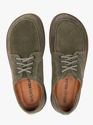 Oliwkowe półbuty męskie barefoot