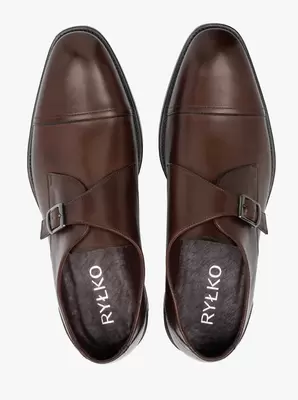 Brązowe monki premium ze sprzączką