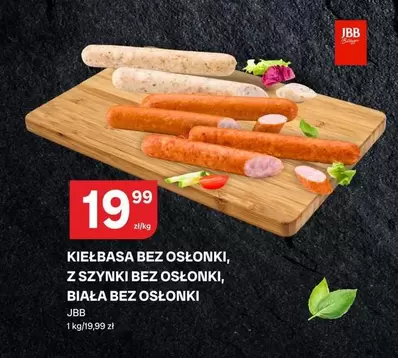 Kiełbasa bez osłonki, z szynki bez osłonki, biała bez osłonki