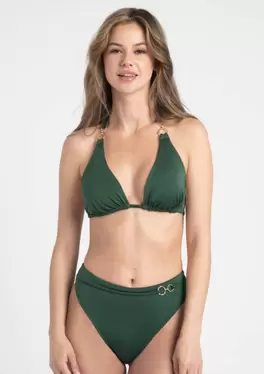 Biustonosz kąpielowy bikini Mirabel A630 malachitowy miękki
