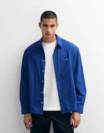 ASOS DESIGN – Niebieska koszula popelinowa oversize