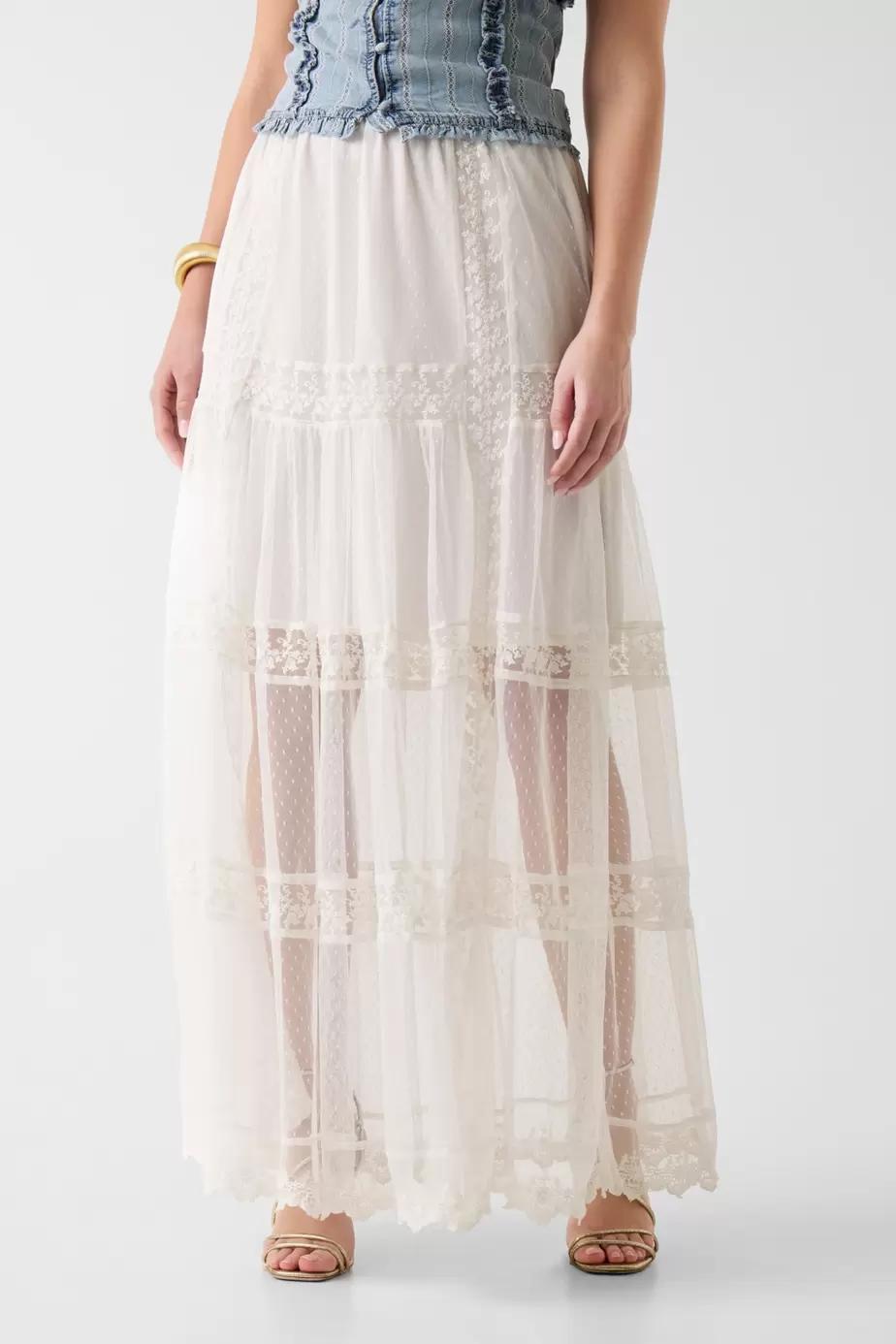 Falda maxi de crochet