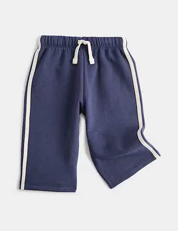 Joggery z bocznymi paskami z przewagą bawełny (0–5 lat)