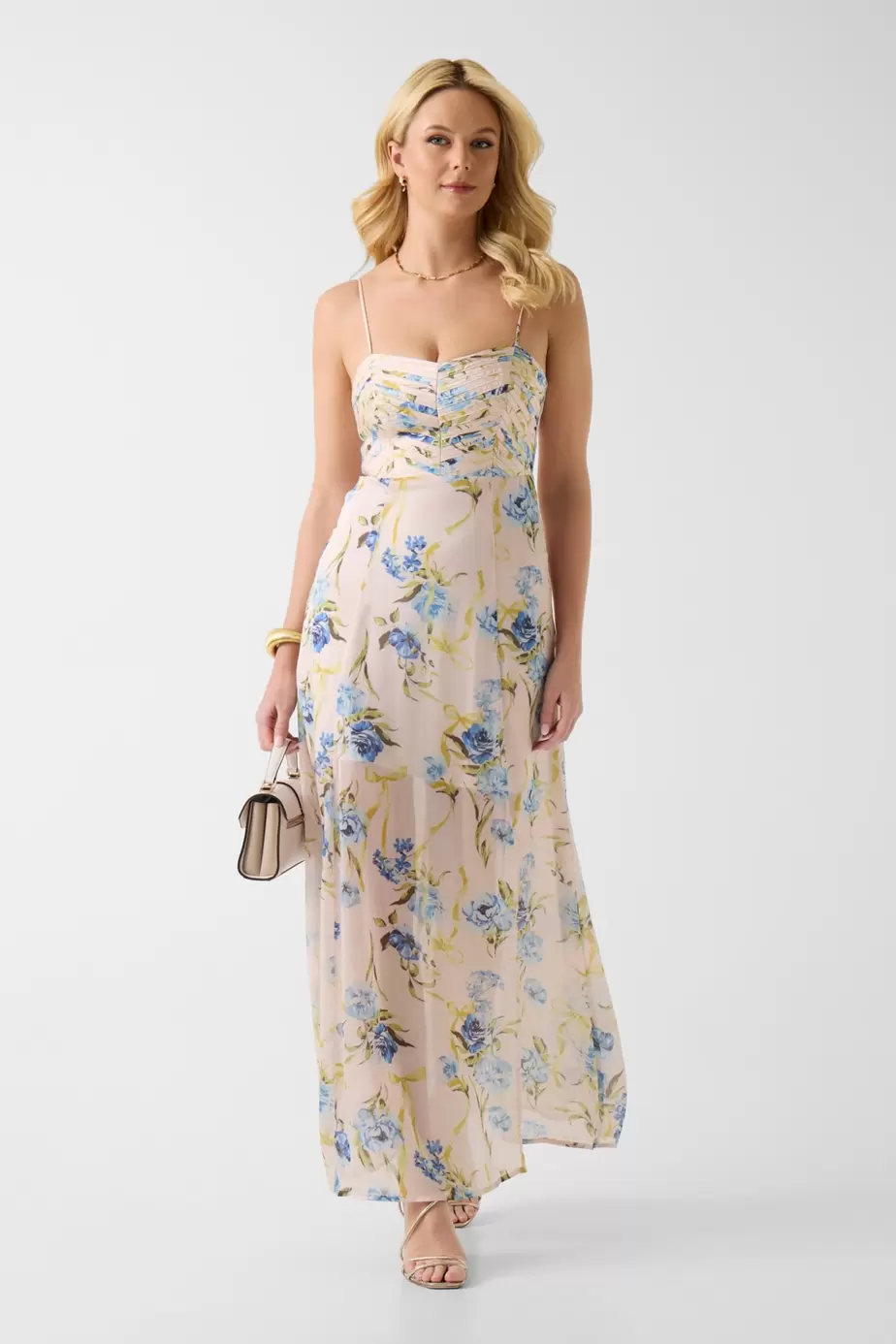 Vestido maxi de chifón